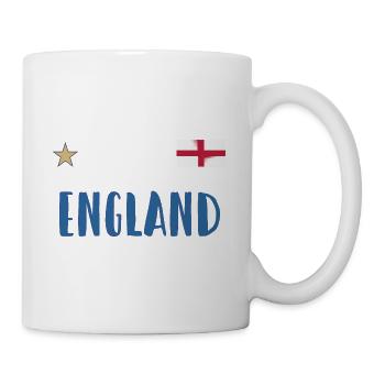 England Fußball Trikot Englische Flagge - Tasse - Weiß - Rechts