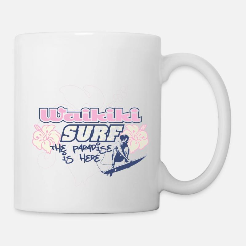 surf the paradise - Mug blanc - blanc
