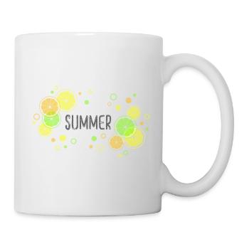 Summer with citrus fruits - Tasse - Weiß - Rechts
