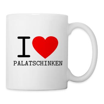I love Palatschinken Österreich Wien Dialekt - Tasse - Weiß - Rechts