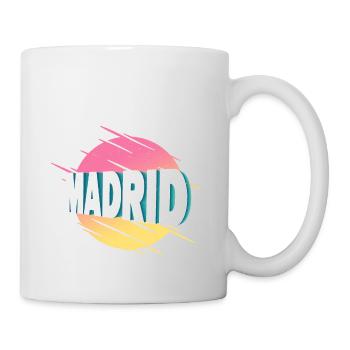 Madrid Spanien Stadt Schrift Vintage Retro - Tasse - Weiß - Rechts