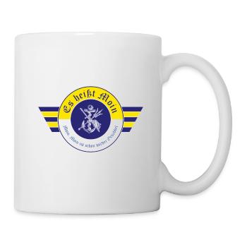 Es heißt Moin Lustiger Spruch Nordsee Ostsee - Tasse - Weiß - Rechts