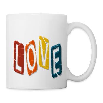 LOVE - Vintage Look - New Stylish Design - Mug blanc - blanc - Droite