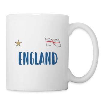 England Fußball Trikot Englische Flagge - Tasse - Weiß - Rechts