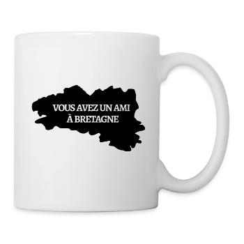 Vous avez un ami a Bretagne, Bretons Bretonnes - Mug blanc - blanc - Droite