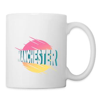 Manchester England United Kingdom UK City Font - Mug - white - Right