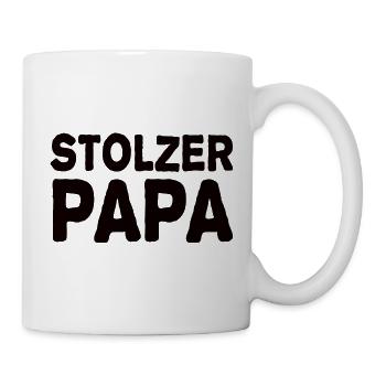 Stolzer Papa - Tasse - Weiß - Rechts