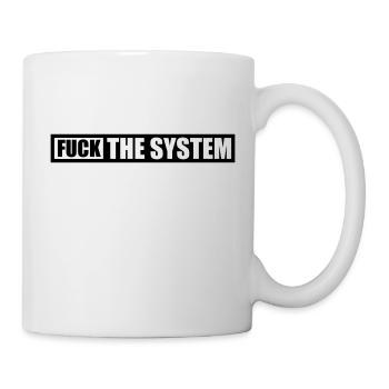 Logo fuck the system - Mug - white - Right