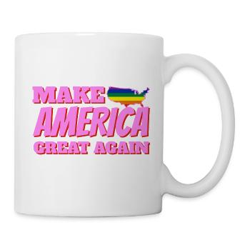 pride america queer gay lesbian love USA ÉTATS-UNIS - Mug blanc - blanc - Droite