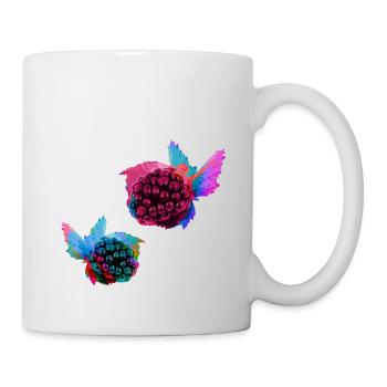 2 blackberries,blackberry,blue,pop-art,blue,painting, - Mug - white - Right