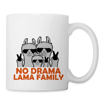 No drama Llama family - Mug - white - Right