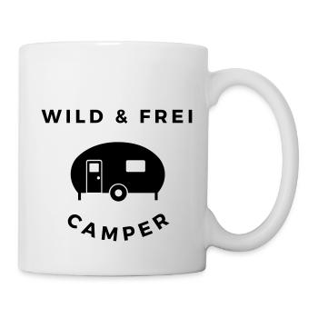 wild frei - retro Wohnwagen - Tasse - Weiß - Rechts