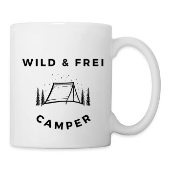 wild frei im Zelt - Tasse - Weiß - Rechts