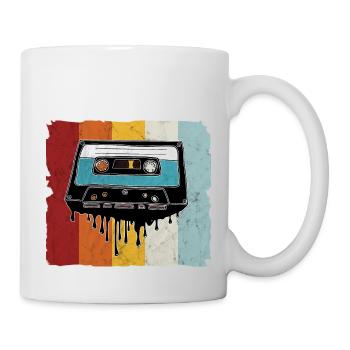 Retro cassette melting - Mug - white - Right