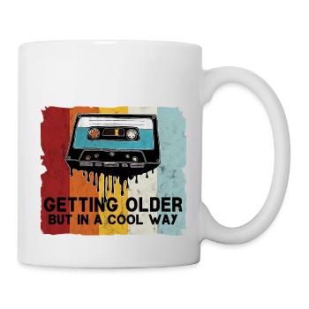 Retro cassette saying - Mug - white - Right