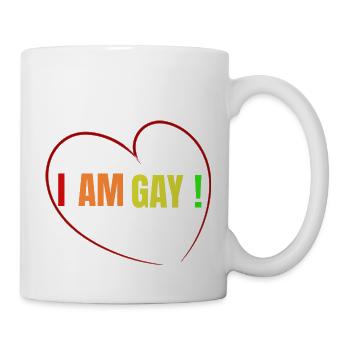 I AM GAY ! - Tasse - Weiß - Rechts