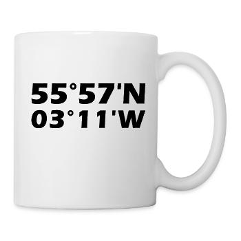 Edinburgh Koordinaten - Tasse - Weiß - Rechts