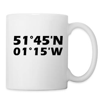 Oxford Koordinaten - Tasse - Weiß - Rechts
