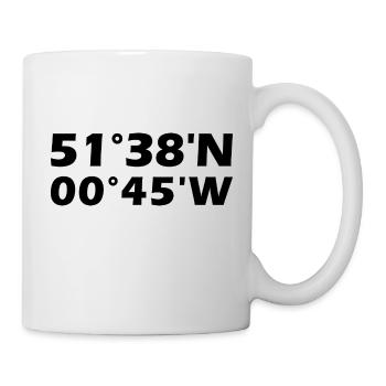 Coordonnées de High Wycombe - Mug blanc - blanc - Droite