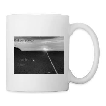 Beach Black and White - Tasse - Weiß - Rechts