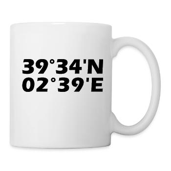 Palma Koordinaten - Tasse - Weiß - Rechts