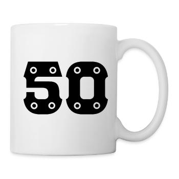 50 ans Numéro 50 Anniversaire - Mug blanc - blanc - Droite