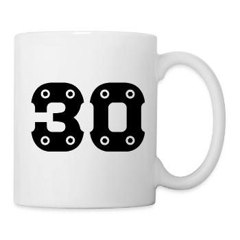 Number 30 years birthday Congratulations - Mug - white - Right