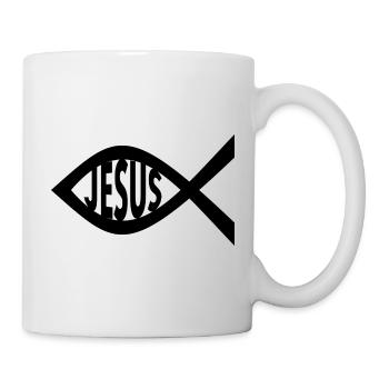 Jesus Fisch - Tasse - Weiß - Rechts