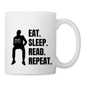 Lesen Bücher Buchliebhaber Geschenk Buch Leser - Tasse - Weiß - Rechts
