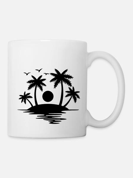 Insel Paradise - Tasse - Weiß