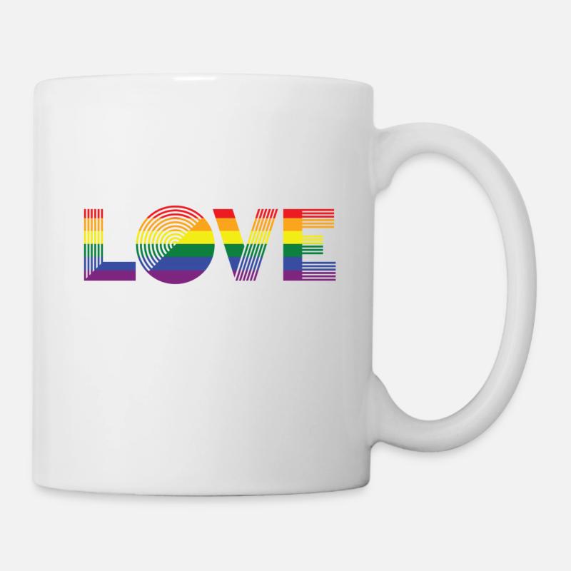 LOVE Pride flag - Mug - white