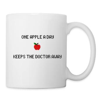 One Apple A Day 8-bit - Mug - white - Right