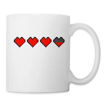 Retro 8-Bit Health Bar - Tasse - Weiß - Rechts