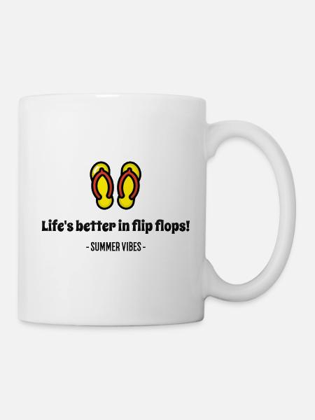 Summer Vibes - Flip Flop Edition - Tasse - Weiß