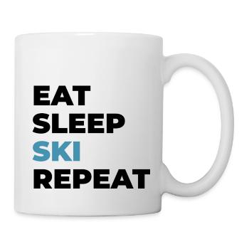 Eat Sleep Ski Repeat - Mug - white - Right