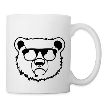 Polar Bear with Sunglasses Funny Gift Idea - Mug - white - Right