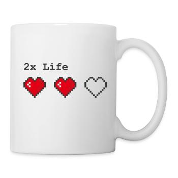 Lebensanzeige für Gamer und Spieler Herz Leben - Tasse - Weiß - Rechts