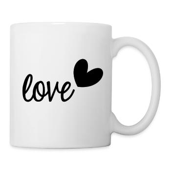 LIEBE. VALENTINSTAG. JUNGGESELLINNENABSCHIED. ICH LIEBE DICH. ICH LIEBE DICH. - Tasse - Weiß - Rechts