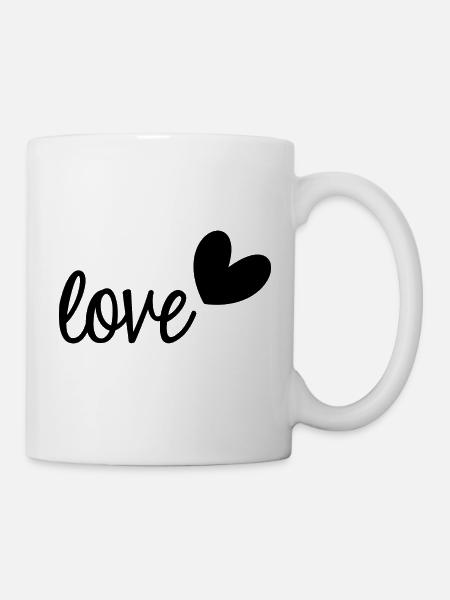 LIEBE. VALENTINSTAG. JUNGGESELLINNENABSCHIED. ICH LIEBE DICH. ICH LIEBE DICH. - Tasse - Weiß