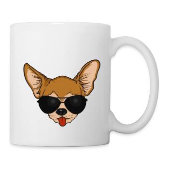 Chihuahua Chiwawa with Sunglasses Funny Dog - Mug - white - Right