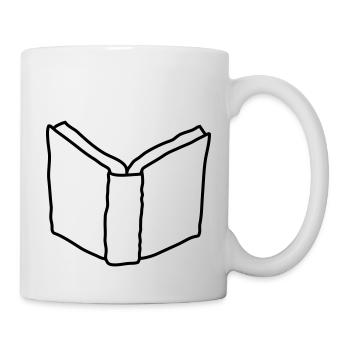 Comic offenes Roman Buch - Tasse - Weiß - Rechts