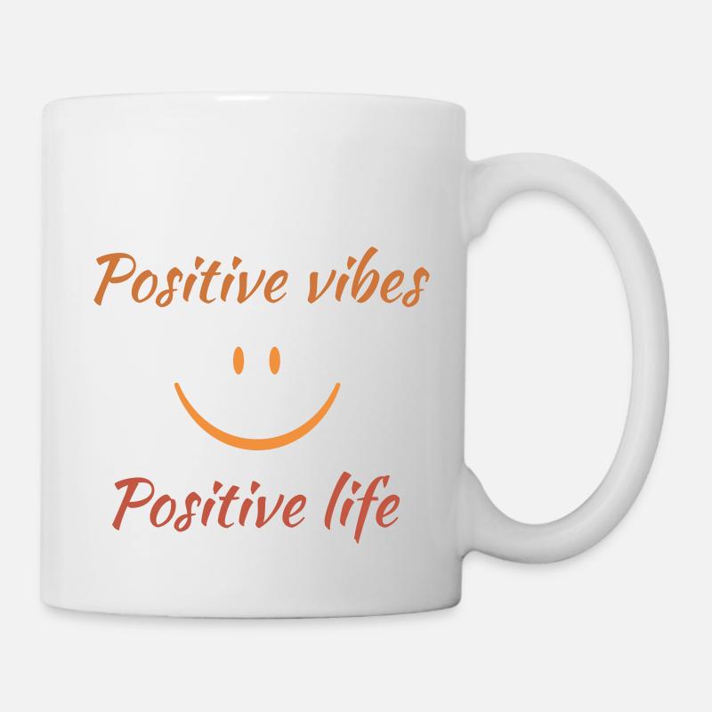 Des ondes positives. Une vie positive. - Mug blanc - blanc