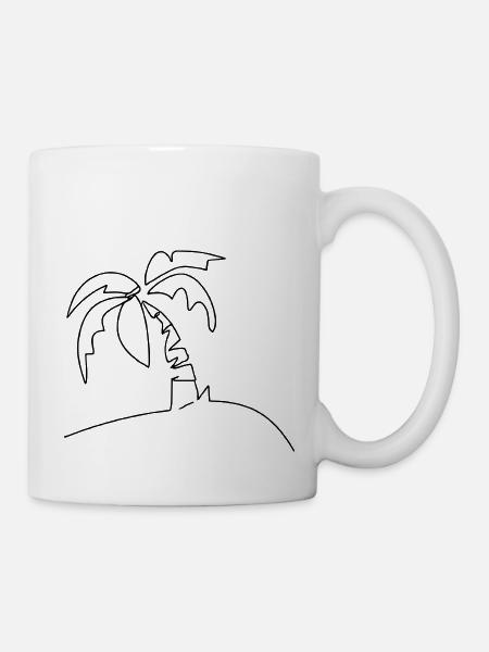 Palm Island Oneline - Mug - white
