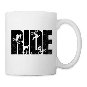BMX Rider Ride Bicycle Retro Urban - Mug - white - Right