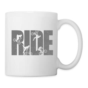 BMX Rider Ride Bicycle Retro Urban - Mug - white - Right