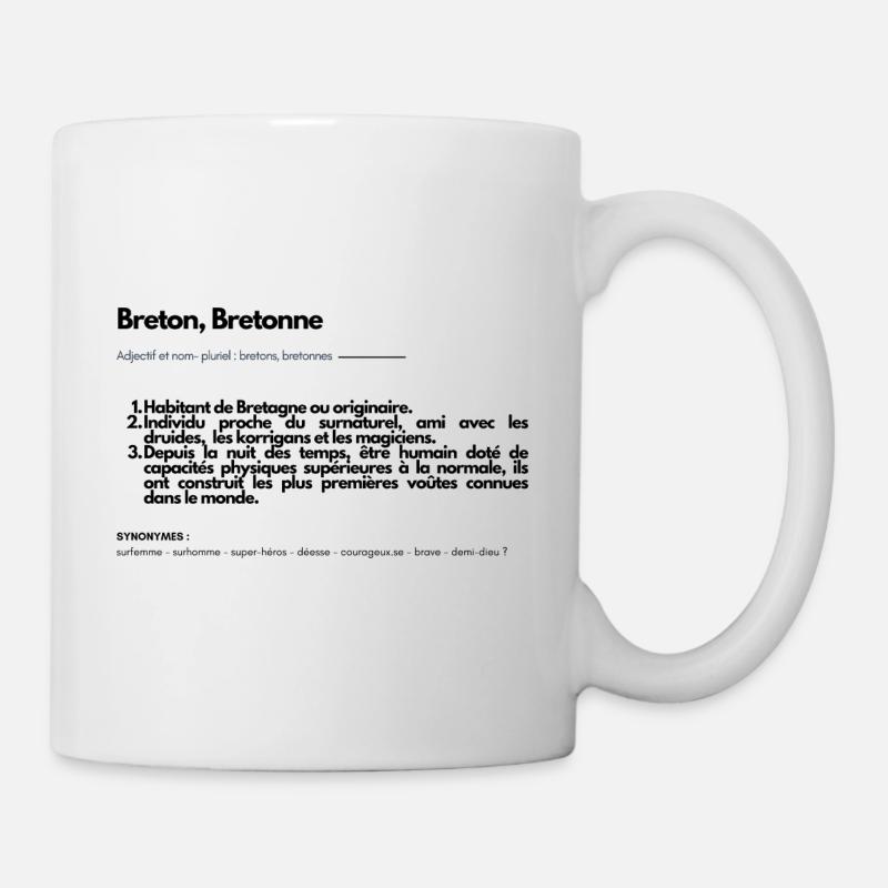 Définition breton - bretonne - Mug blanc - blanc