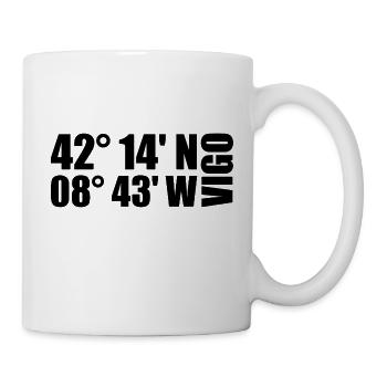 Vigo Koordinaten - Tasse - Weiß - Rechts