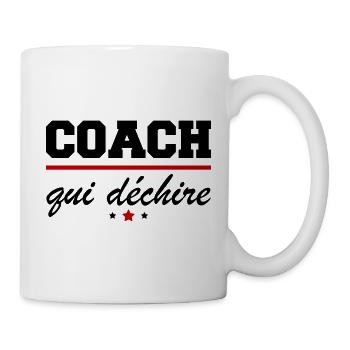 Coach qui déchire, entraîneur, sport, entraîneuse - Mug blanc - blanc - Droite