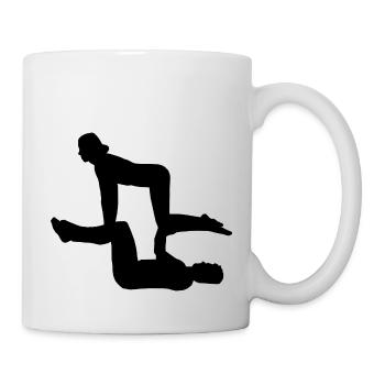 AcroYoga - Yoga Symmetry - Tasse - Weiß - Rechts