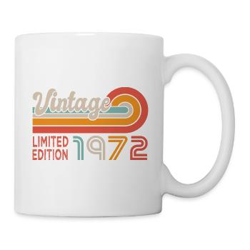 anniversaire 51 ans vintage 1972 rétro - Mug blanc - blanc - Droite